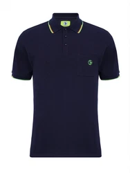 Strandwetter Poloshirt Herren Polohemd Carl Dunkelblau/Blau/Türkis/Lila