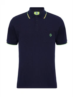 Strandwetter Poloshirt Herren Polohemd Carl Dunkelblau/Blau/Türkis/Lila