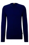 BOSS Strickpullover Ecaio-P Dunkelblau/Blau