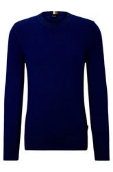BOSS Strickpullover Ecaio-P Dunkelblau/Blau