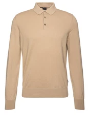 BOSS Pullover Gemello mit Polokragen Beige/Khaki/Braun