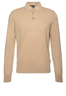 BOSS Pullover Gemello mit Polokragen Beige/Khaki/Braun