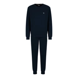 Emporio Armani Schlafanzug Pyjamas mit Markendetails Dunkelblau/Blau
