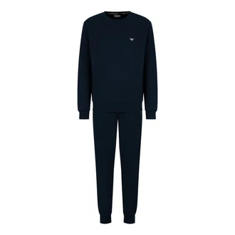 Emporio Armani Schlafanzug Pyjamas mit Markendetails Dunkelblau/Blau