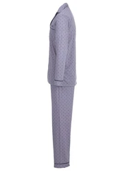 Henry Terre Schlafanzug Pyjama Set Langarm Fliederfarben/Lila