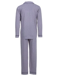 Henry Terre Schlafanzug Pyjama Set Langarm Fliederfarben/Lila