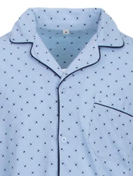 Henry Terre Schlafanzug Pyjama Set Langarm 