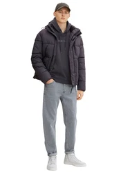 TOM TAILOR Denim Outdoorjacke mit Kapuze Lila/Fliederfarben/Dunkelblau