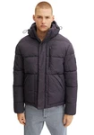TOM TAILOR Denim Outdoorjacke mit Kapuze Lila/Fliederfarben/Dunkelblau