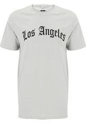 Mister Tee T-Shirt Los Angeles Wording Tee Grau/Hellgrau/Blau