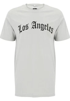 Mister Tee T-Shirt Los Angeles Wording Tee Grau/Hellgrau/Blau