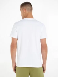 Calvin Klein Jeans T-Shirt DISRUPTED OUTLINE MONOLOGO TEE Weiß/Khaki/Creme/Grün