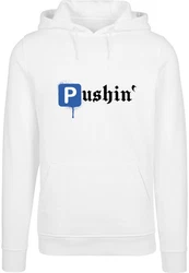 MisterTee Kapuzensweatshirt Herren Pushin P Hoody Grau/Lila/Weiß/Creme
