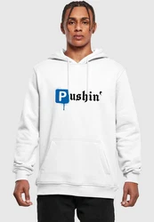 MisterTee Kapuzensweatshirt Herren Pushin P Hoody Grau/Lila/Weiß/Creme