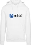 MisterTee Kapuzensweatshirt Herren Pushin P Hoody Grau/Lila/Weiß/Creme