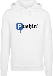 MisterTee Kapuzensweatshirt Herren Pushin P Hoody Grau/Lila/Weiß/Creme