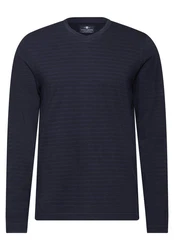 STREET ONE MEN Langarmshirt Dunkelblau/Blau