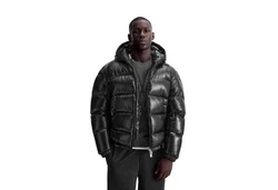 YI Winterjacke Puffer Jacke mit Kapuze Schwarz