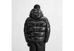 YI Winterjacke Puffer Jacke mit Kapuze Schwarz
