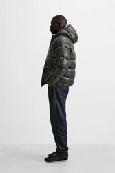 YI Winterjacke Puffer Jacke mit Kapuze Dunkelgrün