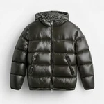 YI Winterjacke Puffer Jacke mit Kapuze Dunkelgrün