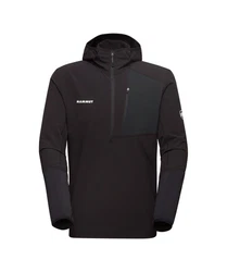 Mammut Fleecepullover Madris Light ML Half Zip Hoody Dunkelrot/Schwarz