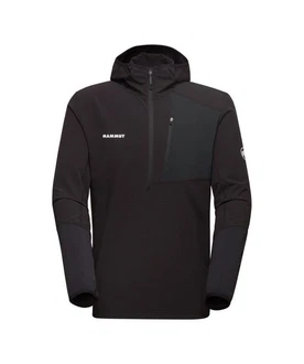Mammut Fleecepullover Madris Light ML Half Zip Hoody Dunkelrot/Schwarz