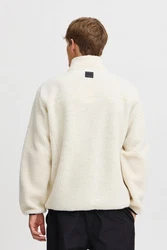 TheJoggConcept Fellimitatjacke JCMMBERRI JACKET Hellblau/Weiß/Creme