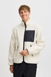 TheJoggConcept Fellimitatjacke JCMMBERRI JACKET Hellblau/Weiß/Creme