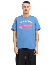 Jack & Jones Print-Shirt Rosa/Blau/Pastell/Hellblau/Mischfarben