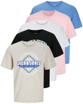 Jack & Jones Print-Shirt Rosa/Blau/Pastell/Hellblau/Mischfarben