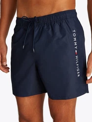Tommy Hilfiger Badeshorts MEDIUM DRAWSTRING 'Authentic' marine / rot / weiß / blau