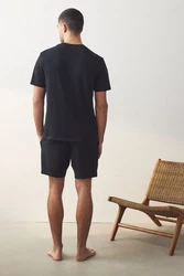 Next Pyjama-Set im 3er-Pack Beige/Khaki/Dunkelgrün/Dunkelblau/Grau