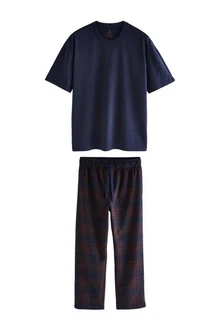 Next Pyjama Schlafanzug (2 tlg) Dunkelblau