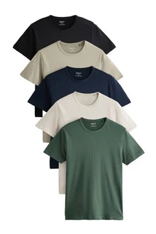 Next Unterhemd 5 Pack Slim Fit T-Shirts/Unterwäsche (5-St)