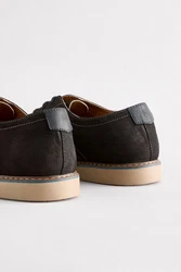 Next Lässig-elegante Derbyschuhe Schnürschuh Schwarz/Hellblau/Dunkelgrau