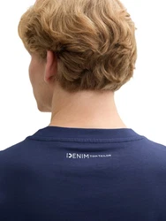 TOM TAILOR Denim T-Shirt Oversized Dunkelblau/Hellblau/Blau