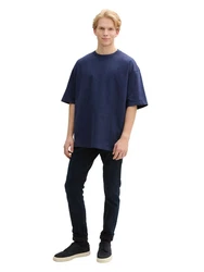 TOM TAILOR Denim T-Shirt Oversized Dunkelblau/Hellblau/Blau