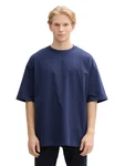 TOM TAILOR Denim T-Shirt Oversized Dunkelblau/Hellblau/Blau