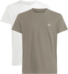 Calvin Klein Jeans Monologo T-Shirt 2 Pack Khaki/Dunkelgrün