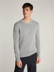Tommy Jeans Strickpullover TJM SLIM ESSNTLS C-NECK SWEATER grau