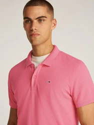 Tommy Jeans Poloshirt TJM SLIM PLACKET POLO Rosa/Lila