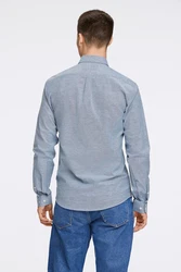 LINDBERGH Businesshemd Oxford-Hemd Grau/Blau/Hellblau