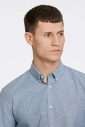 LINDBERGH Businesshemd Oxford-Hemd Grau/Blau/Hellblau