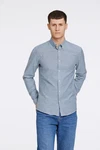 LINDBERGH Businesshemd Oxford-Hemd Grau/Blau/Hellblau