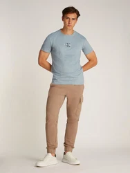 Calvin Klein Jeans T-Shirt MONOLOGO TEE Blau/Hellblau/Grau