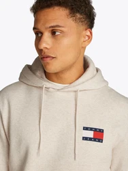 Tommy Jeans Sweatshirt TJM REG ESSENTIAL FLAG HOOD EXT Khaki/Grau