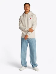 Tommy Jeans Sweatshirt TJM REG ESSENTIAL FLAG HOOD EXT Khaki/Grau