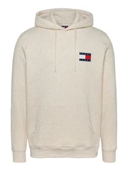Tommy Jeans Sweatshirt TJM REG ESSENTIAL FLAG HOOD EXT Khaki/Grau