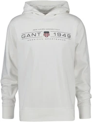 GANT Sweatshirt GRAPHIC HOODIE Weiß/Grau/Dunkelblau/Gelb